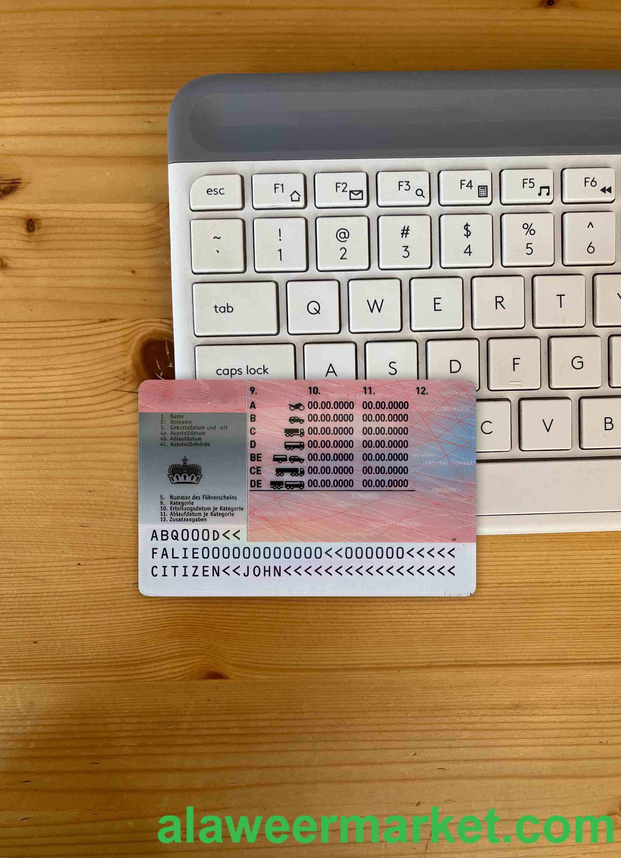 Liechtenstein driving license photolook BACK